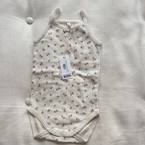 Quincy Mae organic pointelle tank onesie